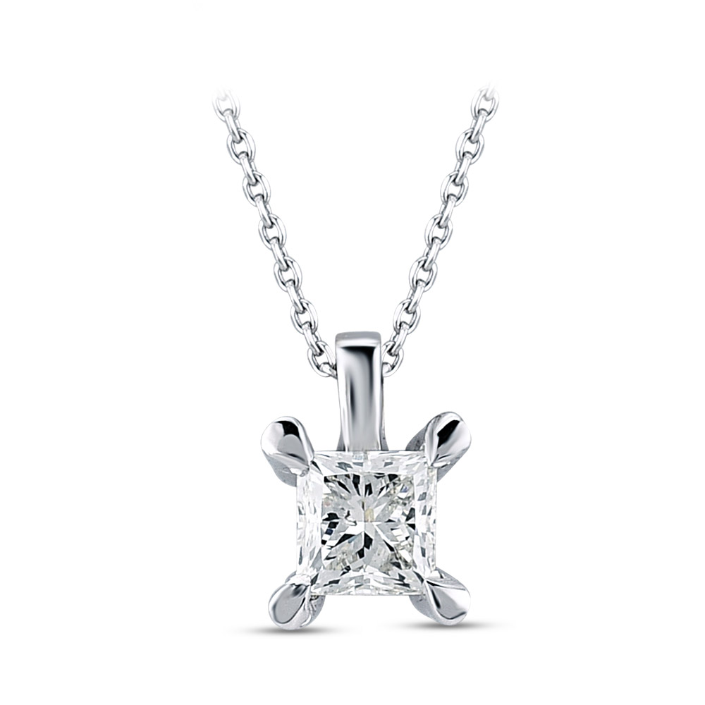 Solitär Diamant Halskette