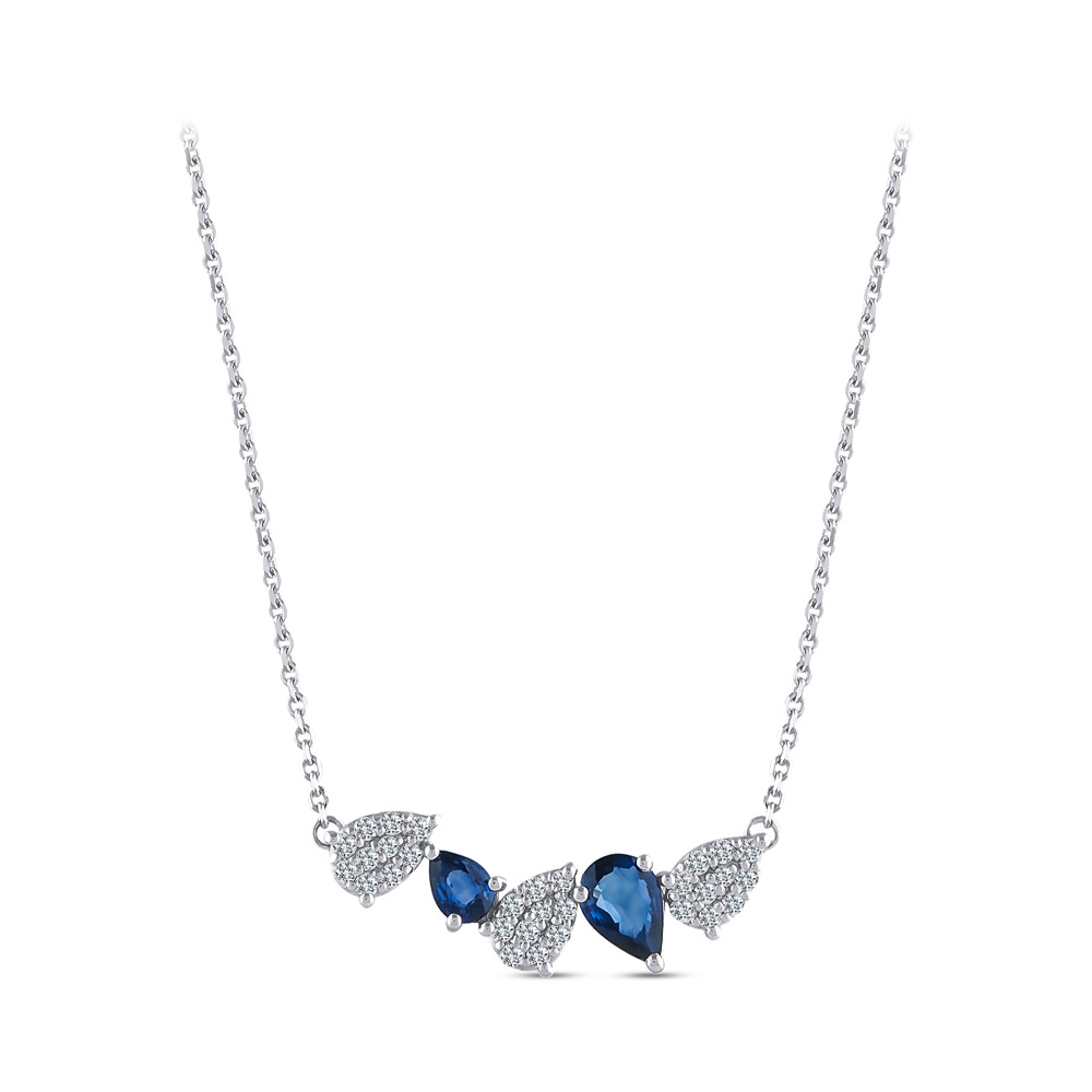 Saphir Diamant Halskette