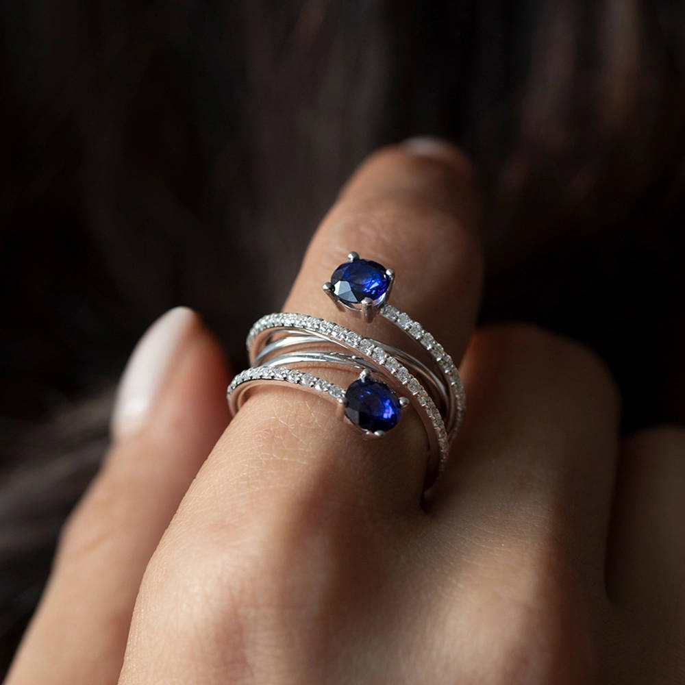 Saphir Diamantring